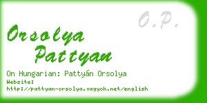 orsolya pattyan business card